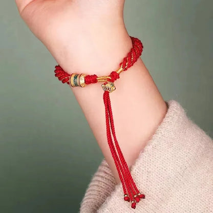 Pulsera Nudos de Color · Cordón Tejido