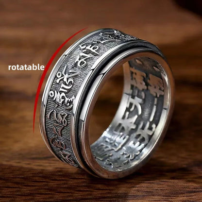 Anillo giratorio Om Mani Padme Hum