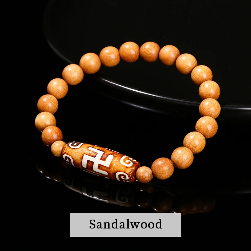 Jd natural verde nove olhos tibetano dzi ágata barril contas pulseira feminino masculino retro cura buda oração charme yoga jóias presente
