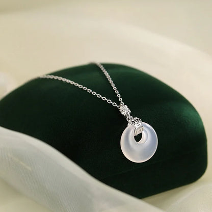 Colares de prata esterlina 925 para mulheres, com pingente de jade, cor dourada, corrente ajustável, joias de luxo, presente romântico.