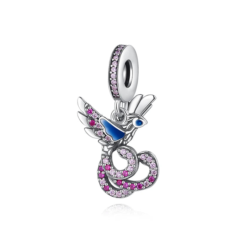 Charms Originais de Prata Esterlina 925, Pingente de Gato da Sorte, Boneca Japonesa, Presente de Ano Novo, Pulseiras e Colares para Mulheres, Joias