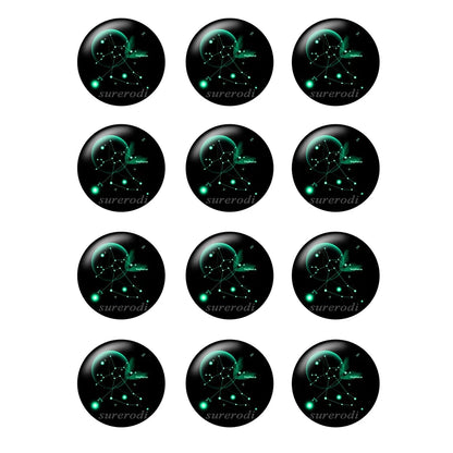 Cabujones de vidrio del zodiaco