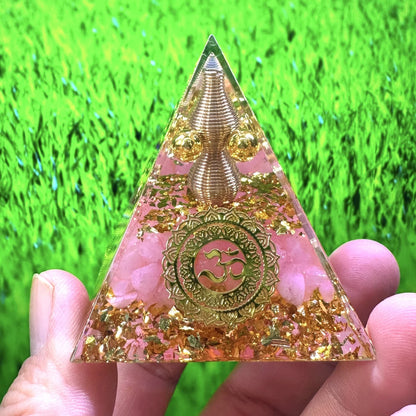 Pirámide Loto · Orgonita Decorativa