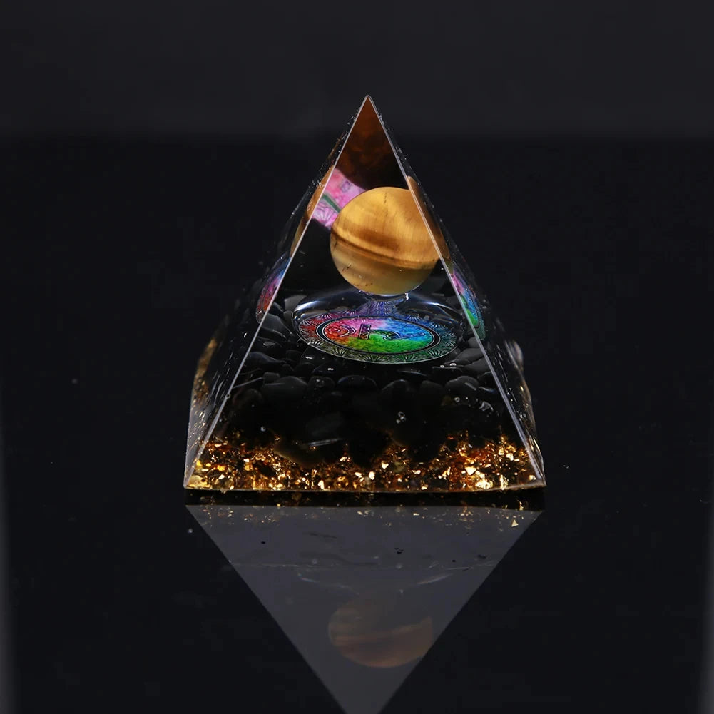 Pirámide Loto · Orgonita Decorativa