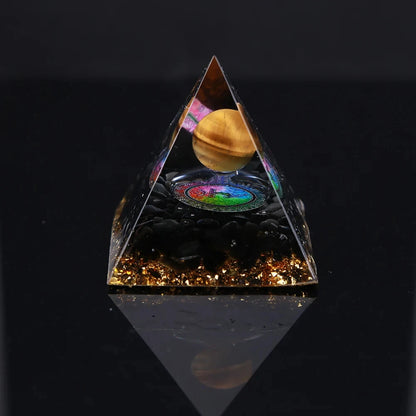 Pirámide Loto · Orgonita Decorativa