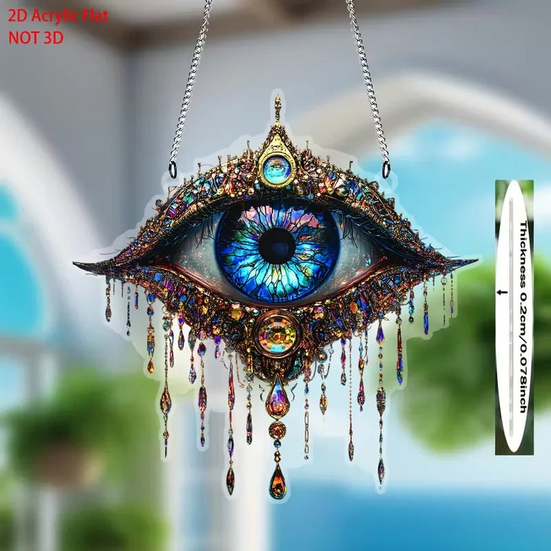 Colgante Ojo Celeste · Decoración Plana