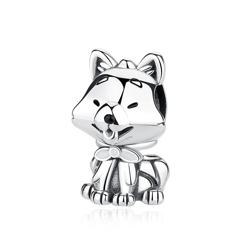 Charms Originais de Prata Esterlina 925, Pingente de Gato da Sorte, Boneca Japonesa, Presente de Ano Novo, Pulseiras e Colares para Mulheres, Joias