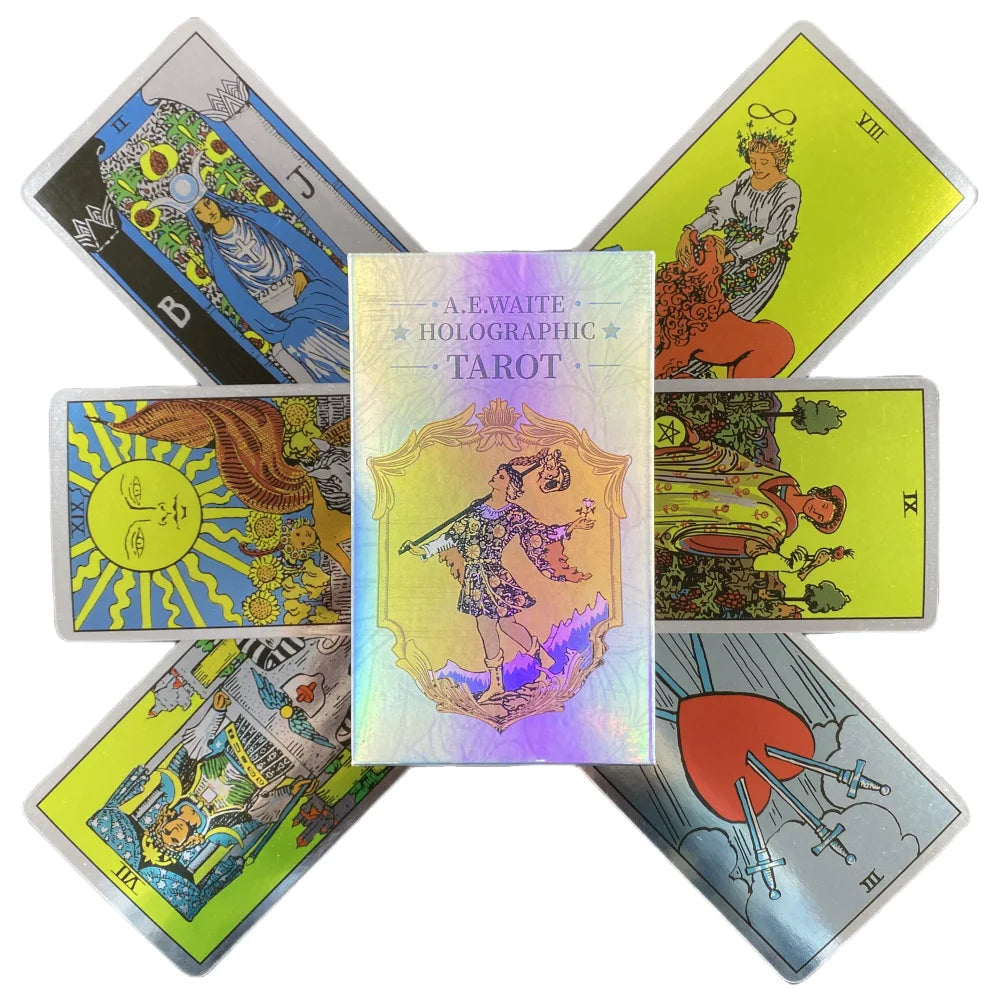 Tarot Destello: Rider Holográfico. Diseño y acabado de la pieza mostrada.