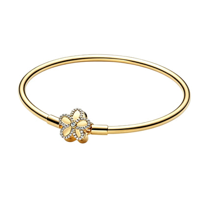 Pulseira de corrente elíptica aberta, trançada, com design de arco-íris, em prata esterlina 925, para mulheres, ideal para festas e casamentos, joia fina.
