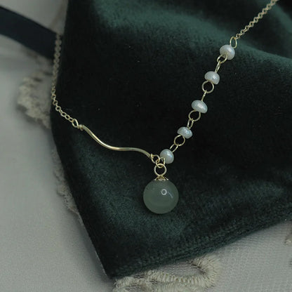 Colares de prata esterlina 925 para mulheres, com pingente de jade, cor dourada, corrente ajustável, joias de luxo, presente romântico.