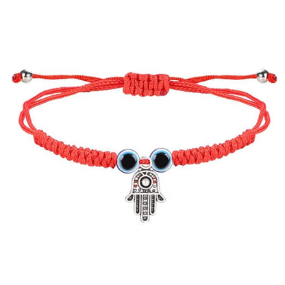 Pulsera de ojo azul y Hamsa, 17 cm