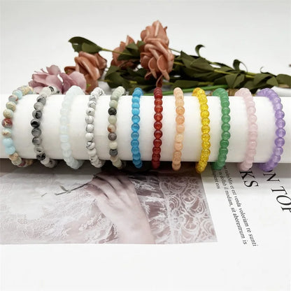 Pulseira de contas de pedra natural, com ametista, olho de tigre, cristal de quartzo e ágata, pulseiras de contas de pedras preciosas, joias para mulheres, para reiki e cura, presente para casais.