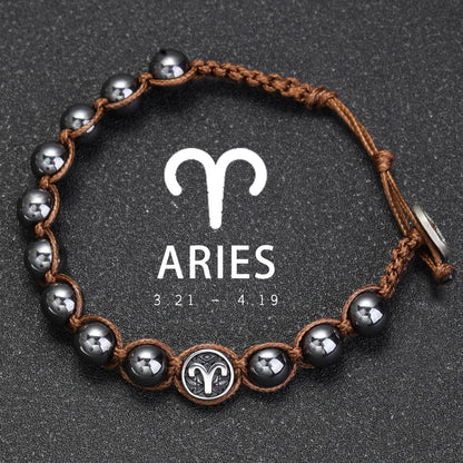 Pulsera Sideral · Signos y Hematita