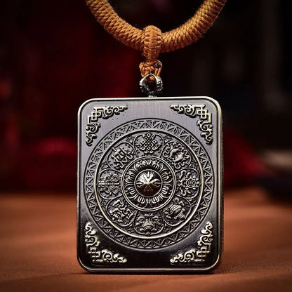 Thangka colar de corda suspensa 5 vias pingente de ouro Deus da riqueza fivela, cadeia de marca tailandesa Buda, corrente de pescoço livre
