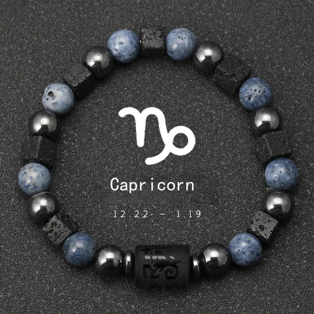 Pulsera Cosmos Azul · Signos del Zodiaco