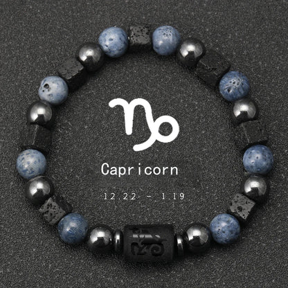 Pulsera Cosmos Azul · Signos del Zodiaco