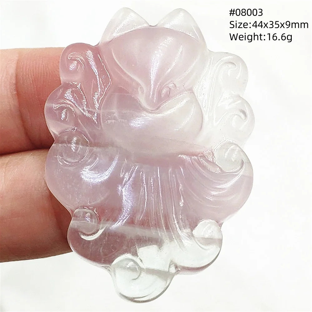 Colgante de fluorita en forma de zorro