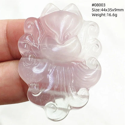 Colgante de fluorita en forma de zorro