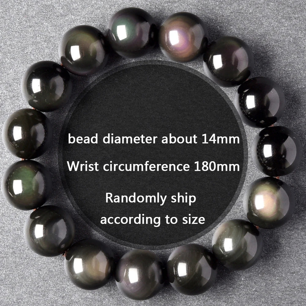 Pulsera budista de obsidiana arcoíris