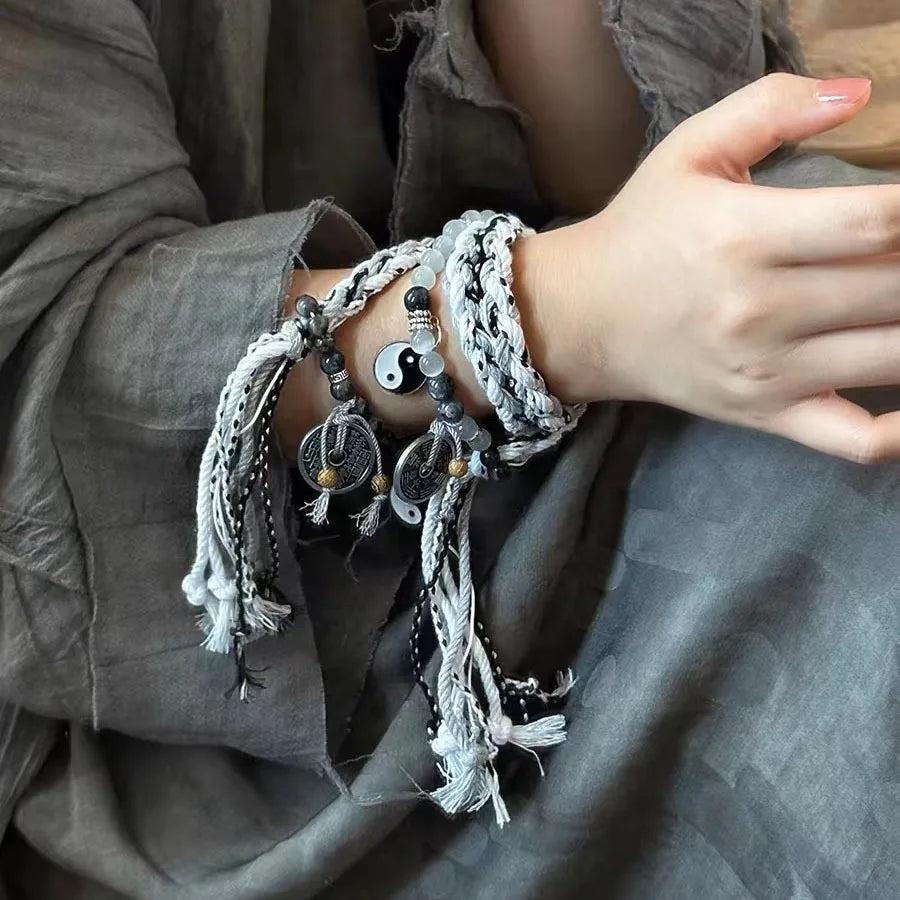Pulsera Trenza Dual · Dije Decorativo