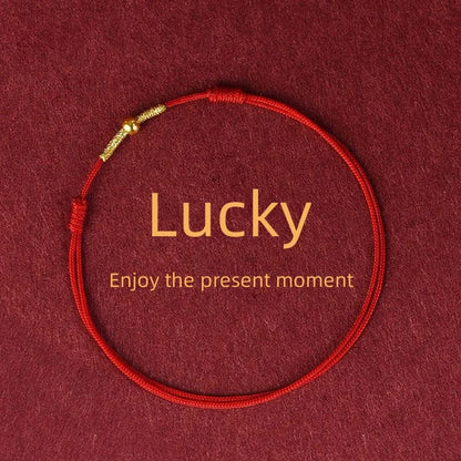 Moda simples sorte vermelho pulseiras para mulheres e homens artesanal corda infinito koi pulseira ajustável riqueza jóias presente