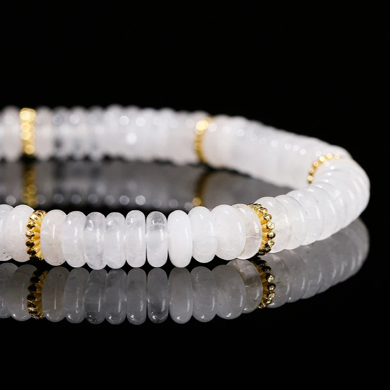 Pedra natural verde aventurina rosa quartzo plana espaçador contas pulseira feminino masculino cura espiritual pulseira elástica jóias presente