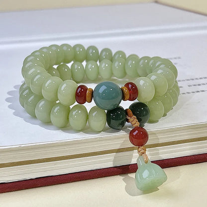 Pulsera de dos vueltas con cuentas de ábaco