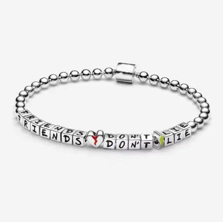 Pulseira de corrente elíptica aberta, trançada, com design de arco-íris, em prata esterlina 925, para mulheres, ideal para festas e casamentos, joia fina.