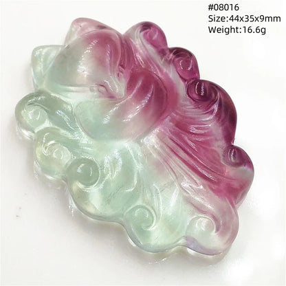 Colgante de fluorita en forma de zorro