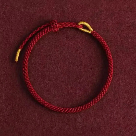 Pulseira de cordão vermelho feita à mão, com nó da sorte, para mulheres, ideal para casais, para criar pulseiras de amizade, tamanho ajustável.