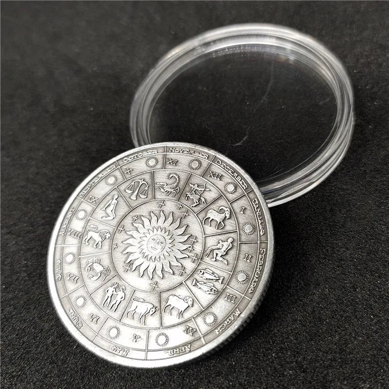 Moneda Rueda Celeste · Zodiaco