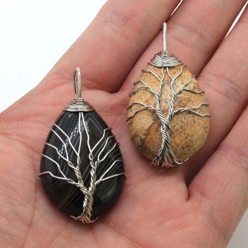 Colgante Árbol de la Vida con piedra