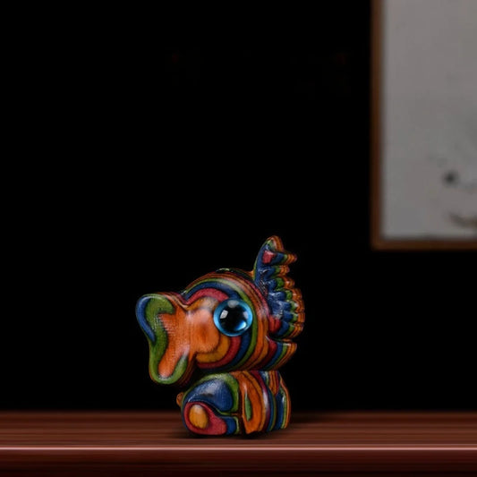 Figura Elefante Arcoíris: Miniatura. Diseño y acabado de la pieza mostrada.