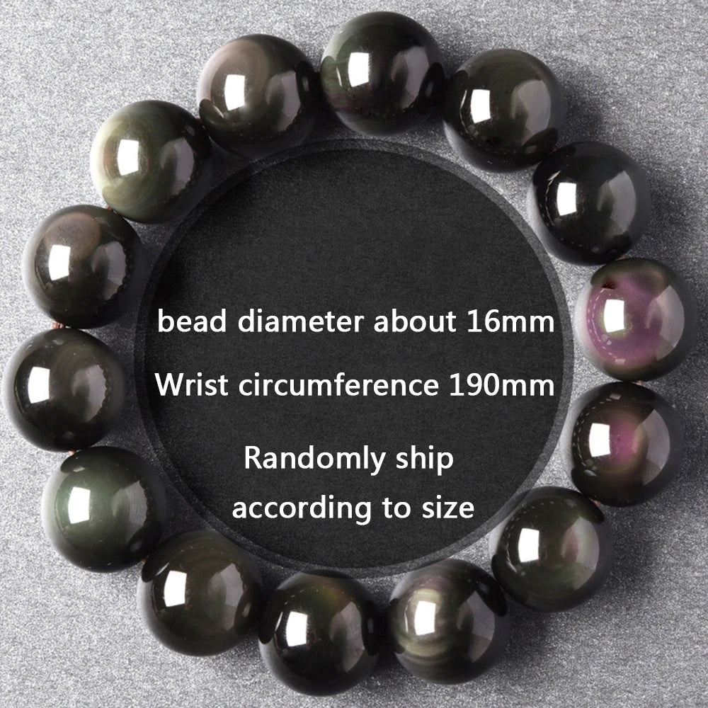 Pulsera budista de obsidiana arcoíris