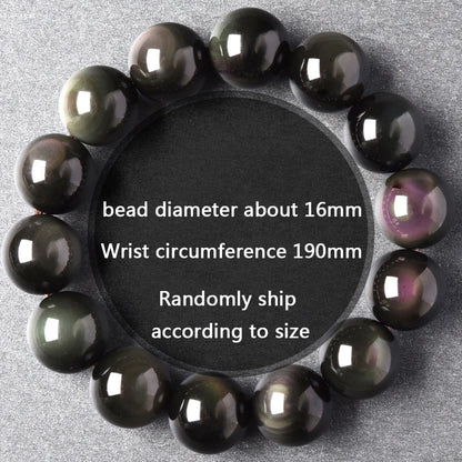 Pulsera budista de obsidiana arcoíris