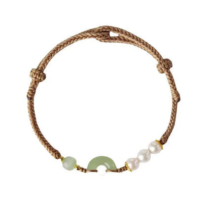 Hotan Jade Fivela Xia Hongsheng Pearl Ping uma Pulseira de Tecido Sorte Presentes de Férias Femininos