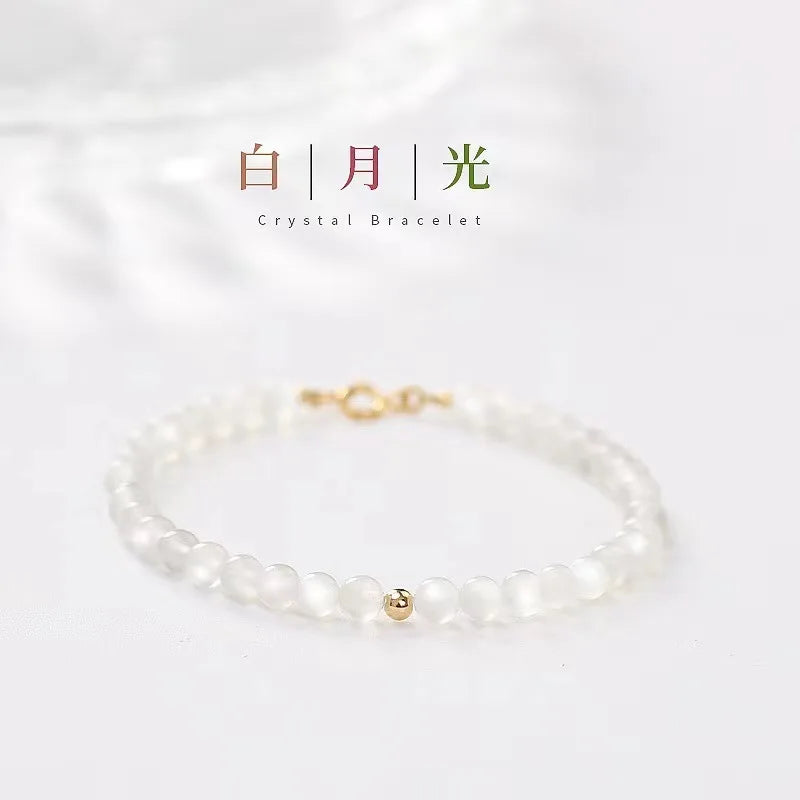 Pulsera blanca de piedra lunar