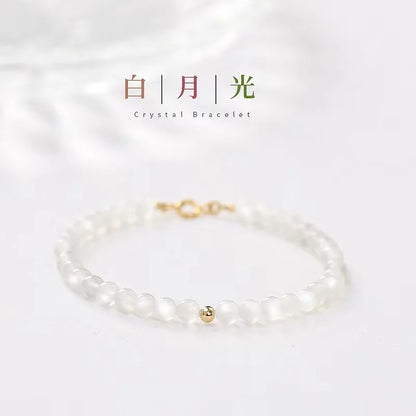 Pulsera blanca de piedra lunar