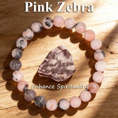 Pulsera Bosque · Cuentas Veteadas