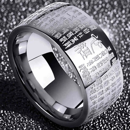 Anillo ancho de acero con sutra