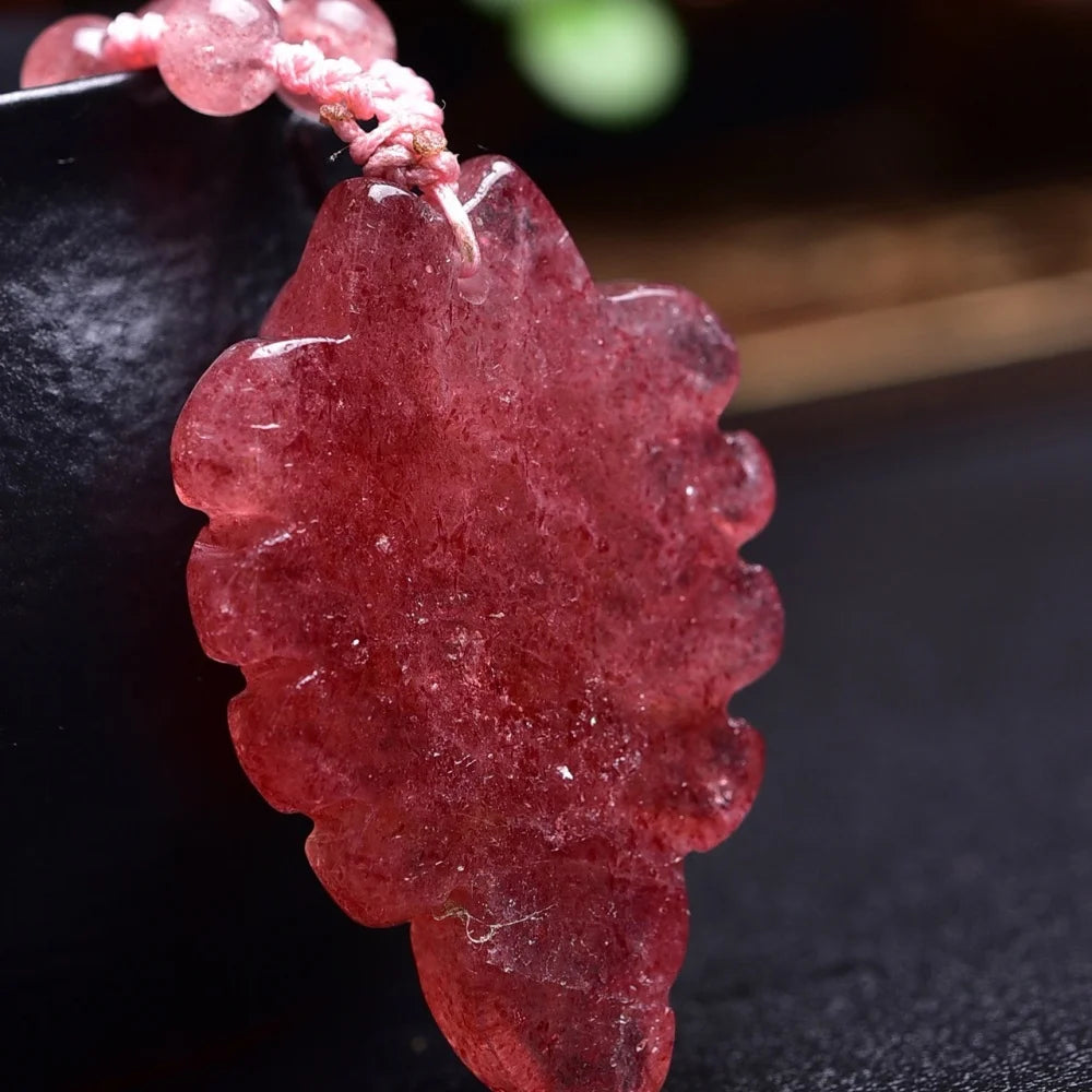 1 peça de pingente de quartzo natural em formato de raposa, polido, para reiki, cristal de cura, joia, presente, decoração de rocha.