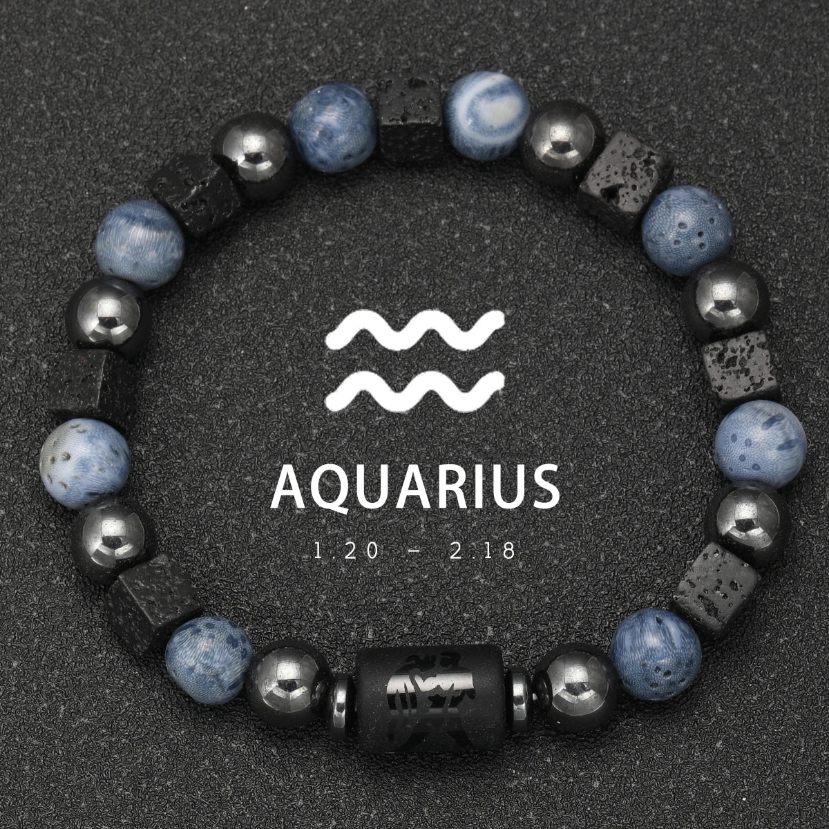 Pulsera Cosmos Azul · Signos del Zodiaco