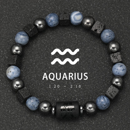 Pulsera Cosmos Azul · Signos del Zodiaco