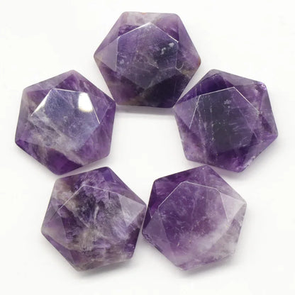 Conjunto de 10 estrellas de piedra tallada