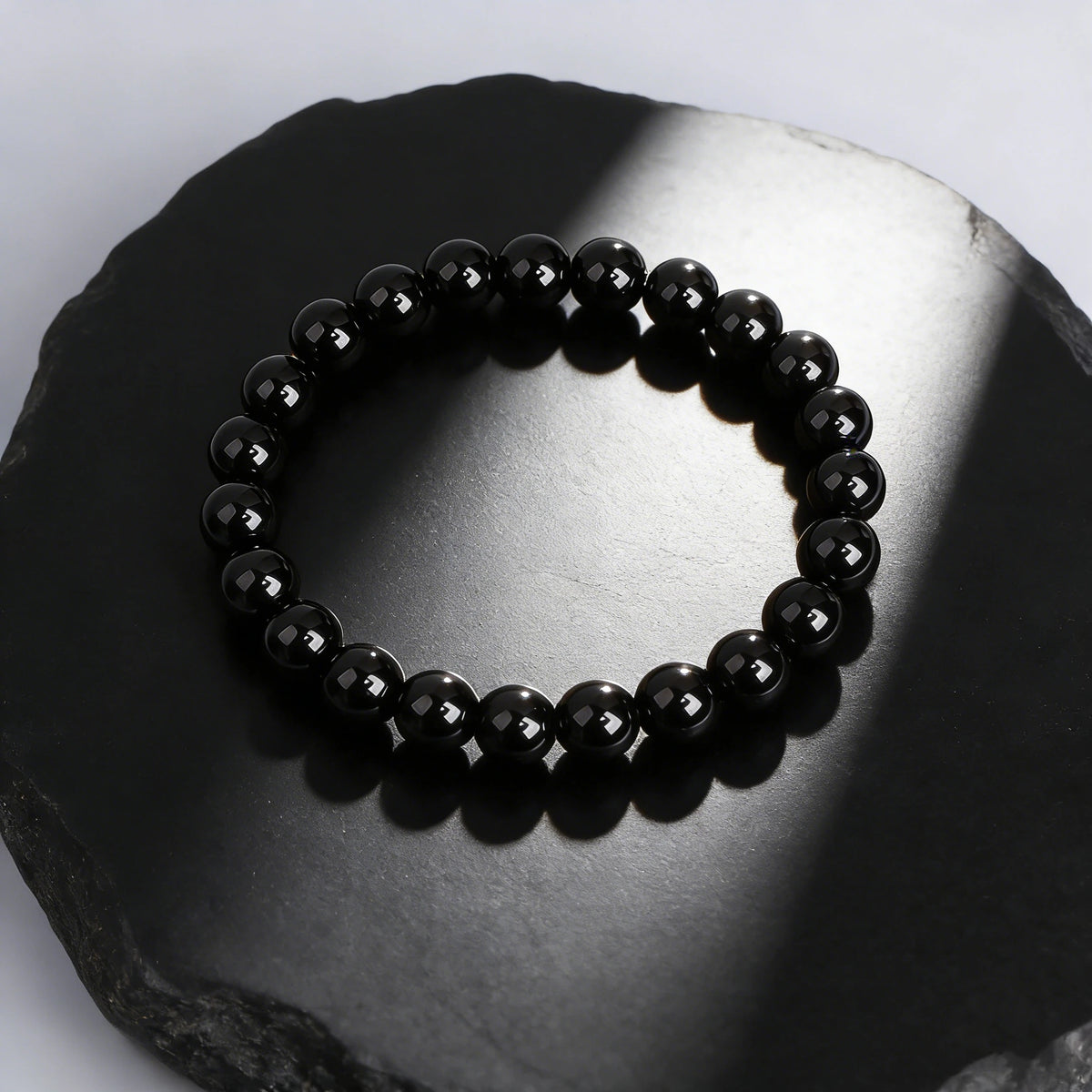 Pulsera Medianoche · Cuentas Pulidas