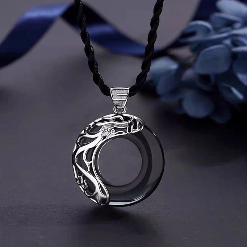 Collar Lazo Celeste · Colgante Circular
