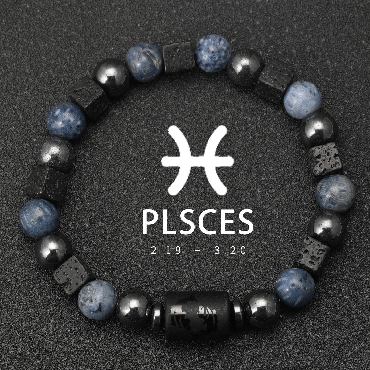 Pulsera Cosmos Azul · Signos del Zodiaco