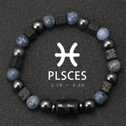 Pulsera Cosmos Azul · Signos del Zodiaco