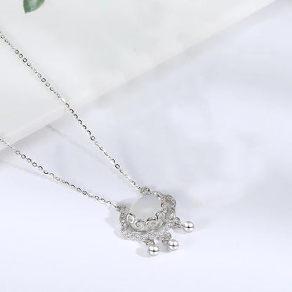 Colares de prata esterlina 925 para mulheres, com pingente de jade, cor dourada, corrente ajustável, joias de luxo, presente romântico.