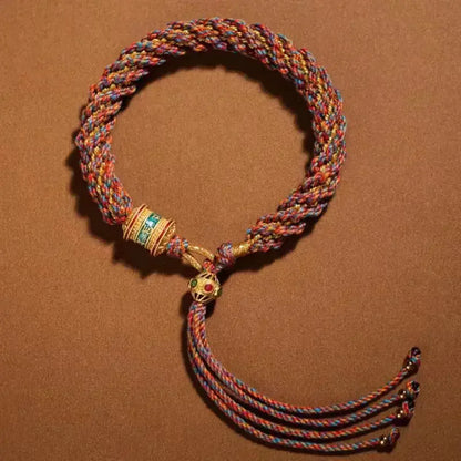 Pulsera Nudos de Color · Cordón Tejido